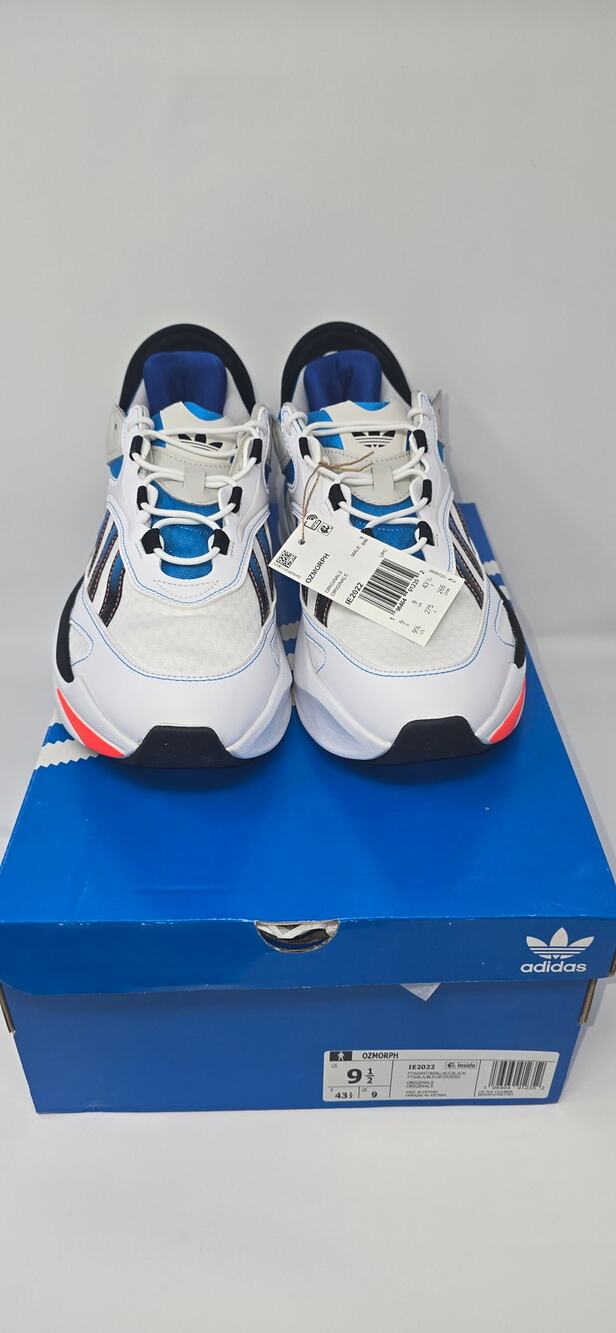 Adidas OZMorph White Blue Running Shoes Sneakers Mens US 9.5